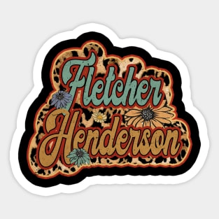 Vintage Fletcher Proud Name Henderson Personalized Birthday Retro Sticker